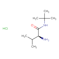 Chemical structure of (2S)-2-amino-N-tert-butyl-3-methylbutanamide hydrochloride - CSSB00020670150
