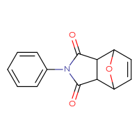 Chemical structure of 4-phenyl-10-oxa-4-azatricyclo[5.2.1.0²,⁶]dec-8-ene-3,5-dione - CSSB00159432588
