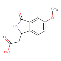Chemical structure of 2-(5-methoxy-3-oxo-2,3-dihydro-1H-isoindol-1-yl)acetic acid - CSSB00009996791