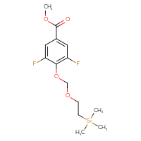 Chemical structure of methyl 3,5-difluoro-4-{[2-(trimethylsilyl)ethoxy]methoxy}benzoate - CSSB20966120916