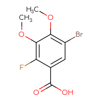 Chemical structure of 5-bromo-2-fluoro-3,4-dimethoxybenzoic acid - CSSB15016003845
