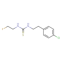 Chemical structure of 1-[2-(4-chlorophenyl)ethyl]-3-(2-fluoroethyl)thiourea - CSSB01132568001