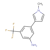 Chemical structure of 3-(1-methyl-1H-pyrrol-3-yl)-5-(trifluoromethyl)aniline - CSSB06581735698