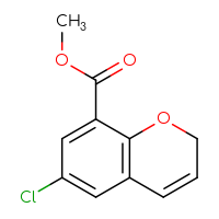 Chemical structure of methyl 6-chloro-2H-chromene-8-carboxylate - CSSB00000057823