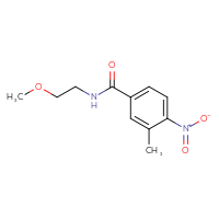 Chemical structure of N-(2-methoxyethyl)-3-methyl-4-nitrobenzamide - CSSB00028016962