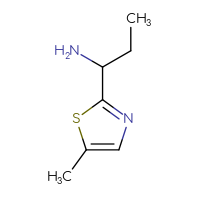 Chemical structure of 1-(5-methyl-1,3-thiazol-2-yl)propan-1-amine - CSSB00000758347