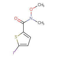 Chemical structure of 5-iodo-N-methoxy-N-methylthiophene-2-carboxamide - CSSB06259001528