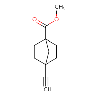 Chemical structure of methyl 4-ethynylbicyclo[2.2.1]heptane-1-carboxylate - CSSB00015436340