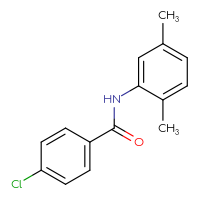 Chemical structure of 4-chloro-N-(2,5-dimethylphenyl)benzamide - CSSB00046131094