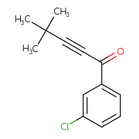 Chemical structure of 1-(3-chlorophenyl)-4,4-dimethylpent-2-yn-1-one - CSSB02496446286