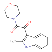 Chemical structure of 1-(2-methyl-1H-indol-3-yl)-2-(morpholin-4-yl)ethane-1,2-dione - CSSB00020600185