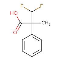 Chemical structure of 3,3-difluoro-2-methyl-2-phenylpropanoic acid - CSSB00160468933