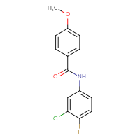 Chemical structure of N-(3-chloro-4-fluorophenyl)-4-methoxybenzamide - CSSB00046199788