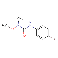 Chemical structure of 1-(4-bromophenyl)-3-methoxy-3-methylurea - CSSB00009814101