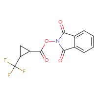 Chemical structure of 1,3-dioxo-2,3-dihydro-1H-isoindol-2-yl 2-(trifluoromethyl)cyclopropane-1-carboxylate - CSSB00135409104