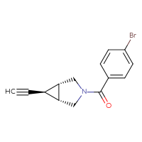 Chemical structure of (1R,5S,6R)-3-(4-bromobenzoyl)-6-ethynyl-3-azabicyclo[3.1.0]hexane - CSSB03504468667
