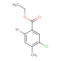 Chemical structure of ethyl 2-bromo-5-chloro-4-methylbenzoate - CSSB00014876495