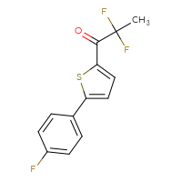 Chemical structure of 2,2-difluoro-1-[5-(4-fluorophenyl)thiophen-2-yl]propan-1-one - CSSB21103687367
