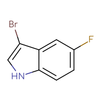 Chemical structure of 3-bromo-5-fluoro-1H-indole - CSSB00011935355