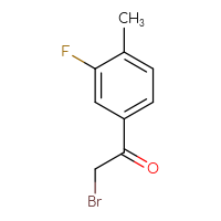 Chemical structure of 2-bromo-1-(3-fluoro-4-methylphenyl)ethan-1-one - CSSB00011219196