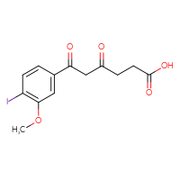 Chemical structure of 6-(4-iodo-3-methoxyphenyl)-4,6-dioxohexanoic acid - CSSB21432449769