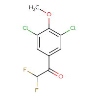 Chemical structure of 1-(3,5-dichloro-4-methoxyphenyl)-2,2-difluoroethan-1-one - CSSB06262046511