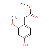 Chemical structure of methyl 2-(4-hydroxy-2-methoxyphenyl)acetate - CSSB00009879985