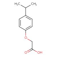 Chemical structure of 2-[4-(propan-2-yl)phenoxy]acetic acid - CSSB00000189144