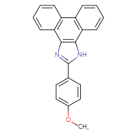 Chemical structure of 2-(4-methoxyphenyl)-1H-phenanthro[9,10-d]imidazole - CSSB21298174386