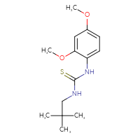 Chemical structure of 1-(2,4-dimethoxyphenyl)-3-(2,2-dimethylpropyl)thiourea - CSSB00966203202