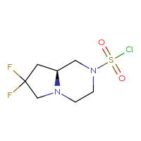 Chemical structure of (8aS)-7,7-difluoro-octahydropyrrolo[1,2-a]pyrazine-2-sulfonyl chloride - CSSB15005990400