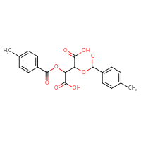 Chemical structure of 2,3-bis(4-methylbenzoyloxy)butanedioic acid - CSSB00025702351