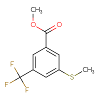 Chemical structure of methyl 3-(methylsulfanyl)-5-(trifluoromethyl)benzoate - CSSB00010708985