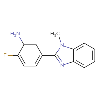 Chemical structure of 2-fluoro-5-(1-methyl-1H-1,3-benzodiazol-2-yl)aniline - CSSB00007801874