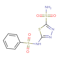 Chemical structure of 5-benzenesulfonamido-1,3,4-thiadiazole-2-sulfonamide - CSSB00020647600