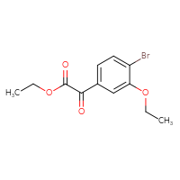 Chemical structure of ethyl 2-(4-bromo-3-ethoxyphenyl)-2-oxoacetate - CSSB21103686909
