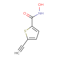 Chemical structure of 5-ethynyl-N-hydroxythiophene-2-carboxamide - CSSB00010874584