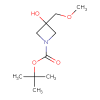 Chemical structure of tert-butyl 3-hydroxy-3-(methoxymethyl)azetidine-1-carboxylate - CSSB00012598720