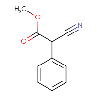 Chemical structure of methyl 2-cyano-2-phenylacetate - CSSB00000759453