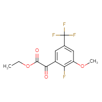 Chemical structure of ethyl 2-[2-fluoro-3-methoxy-5-(trifluoromethyl)phenyl]-2-oxoacetate - CSSB21103685368