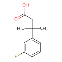 Chemical structure of 3-(3-fluorophenyl)-3-methylbutanoic acid - CSSB00012278355