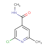 Chemical structure of 2-chloro-N,6-dimethylpyridine-4-carboxamide - CSSB00013037803