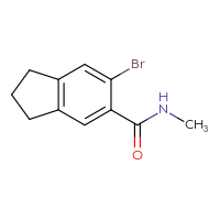 Chemical structure of 6-bromo-N-methyl-2,3-dihydro-1H-indene-5-carboxamide - CSSB06983643707