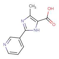 Chemical structure of 4-methyl-2-(pyridin-3-yl)-1H-imidazole-5-carboxylic acid - CSSB00010188696