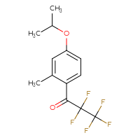 Chemical structure of 2,2,3,3,3-pentafluoro-1-[2-methyl-4-(propan-2-yloxy)phenyl]propan-1-one - CSSB21103684611