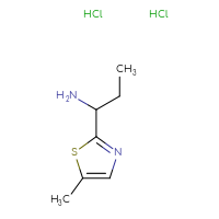 Chemical structure of 1-(5-methyl-1,3-thiazol-2-yl)propan-1-amine dihydrochloride - CSSB06359898432
