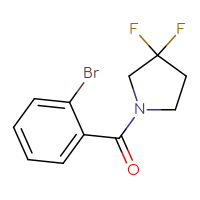 Chemical structure of 1-(2-bromobenzoyl)-3,3-difluoropyrrolidine - CSSB00016656203