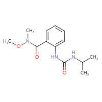 Chemical structure of N-methoxy-N-methyl-2-{[(propan-2-yl)carbamoyl]amino}benzamide - CSSB00103884868