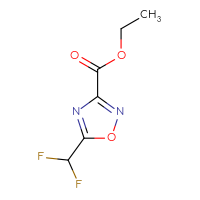 Chemical structure of ethyl 5-(difluoromethyl)-1,2,4-oxadiazole-3-carboxylate - CSSB00013380826