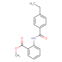 Chemical structure of methyl 2-(4-ethylbenzamido)benzoate - CSSB00027982446